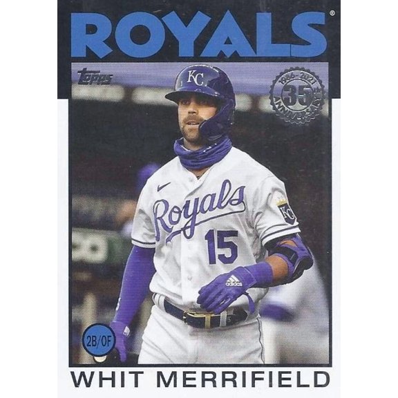 2021 TOPPS 1986 TOPPS BASEBALL 35TH ANNIVERSARY #86B-45 WHIT MERRIFIELD KANSAS CITY ROYALS