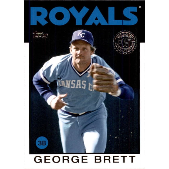 2021 TOPPS 1986 TOPPS BASEBALL 35TH ANNIVERSARY #86B-48 GEORGE BRETT KANSAS CITY ROYALS