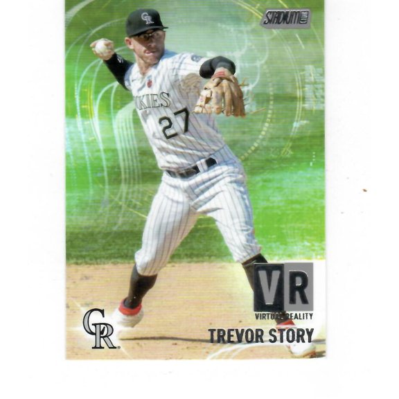 2021 TOPPS STADIUM CLUB VIRTUAL REALITY #VR-11 TREVOR STORY COLORADO ROCKIES