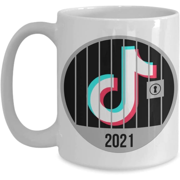 2021 Tiktok Jail Mug Prison Cell Inmate Social Media Meme Secret Santa White Elephant Stocking Stuffer Christmas Ideas for Men Women 11 or 15 oz White