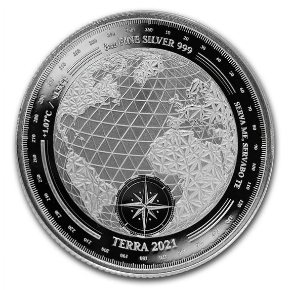 2021 Tokelau 1 oz Silver $5 Terra (Prooflike)