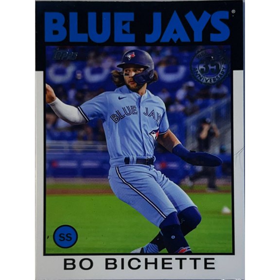 2021 Topps 1986 Topps Baseball Bo Bichette Baseball Card #86B-16 Toronto Blue Jays MLB Baseball Trading Card