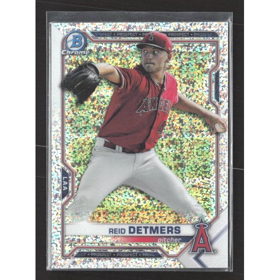 2021 Topps Bowman Chrome Reid Detmers #BCP-155 Yellow Speckle Refractor