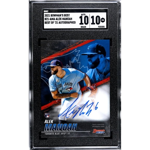 2021 Topps Bowman's Best Best of '21 Alek Manoah #B21-AMA RC Auto SGC 10 Auto 10