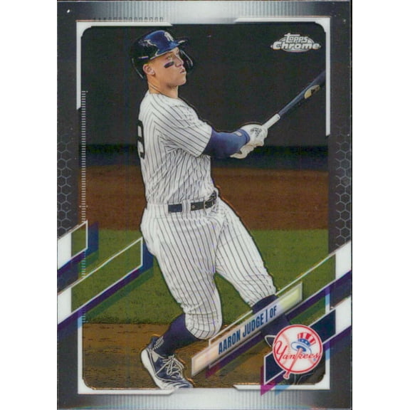 2021 Topps Chrome #99 Aaron Judge New York Yankees  MLB Baseball Trading Card