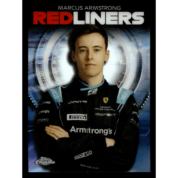 2021 Topps Chrome Formula 1 Redliners Marcus Armstrong RL-11 Refractor Trading Card