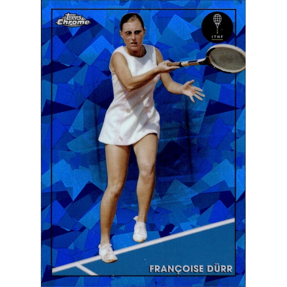 2021 Topps Chrome Francoise Durr #21 Sapphire Tennis Trading Card Short Print Hologram 1st Edition Limited Edition