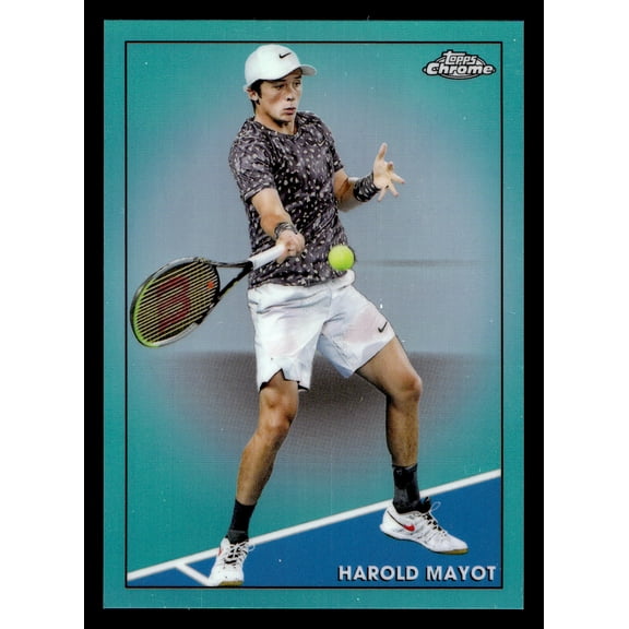 2021 Topps Chrome Harold Mayot #75 Aqua Parallel Rookie 1st Edition Tennis Trading Card ATP Tour