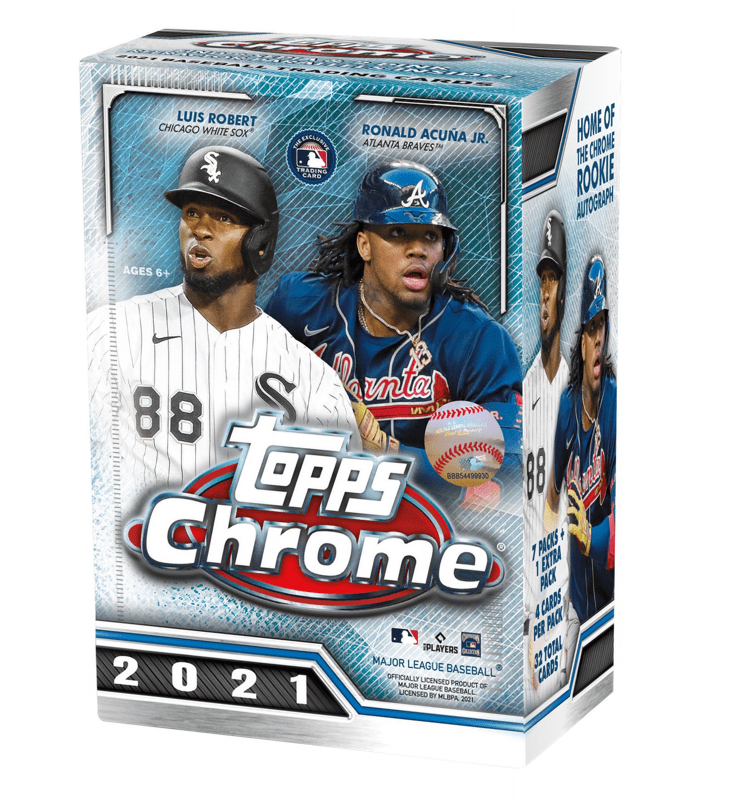 2021 Topps Chrome MLB Baseball Trading Cards Blaster Box - 8 Packs - image 1 of 2