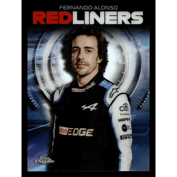 Fernando Alonso 2021 Topps Chrome Redliners RL-6 Refractor Formula 1 Trading Card Alpine F1 Team