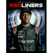2021 Topps Chrome Redliners Sebastian Vettel RL-5 Refractor Trading Card Aston Martin F1
