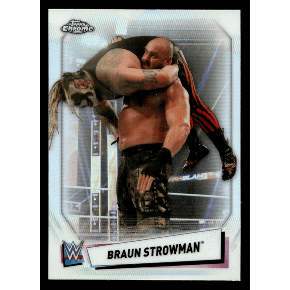 2021 Topps Chrome WWE Braun Strowman #10 Refractor Trading Card RAW