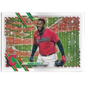 2021 Topps Holiday Mega Box #HW25 Franmil Reyes NM-MT Indians Baseball Card Cleveland Indians MLB Baseball Trading Card