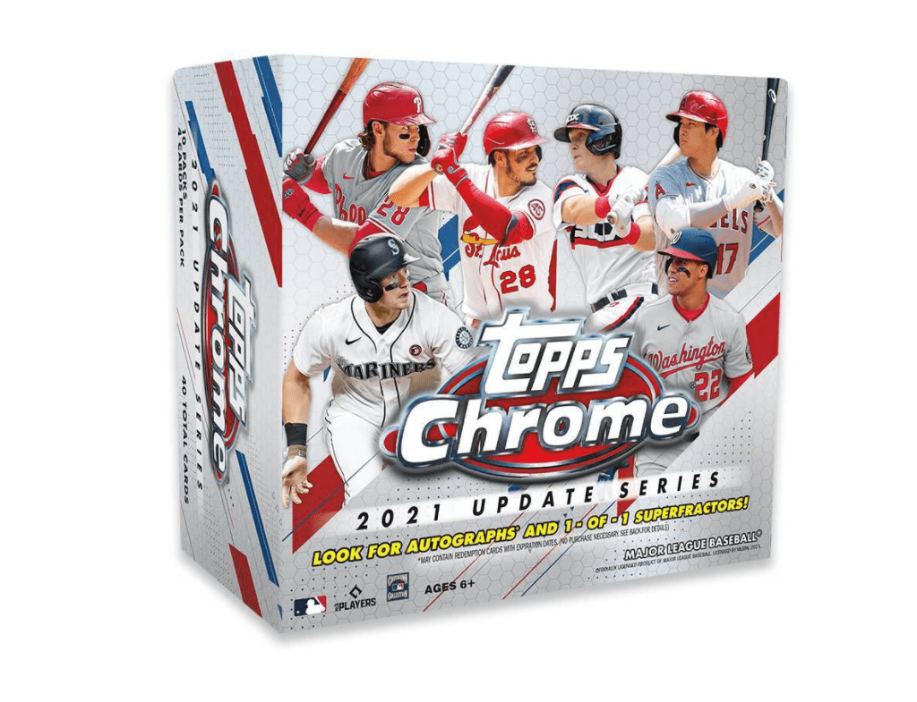 2021 Topps MLB Chrome Update Baseball Trading Card Box
