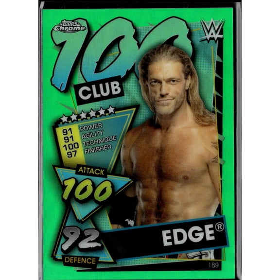 2021 Topps Slam Attax Edge Chrome 100 Club #189 English Trading Card