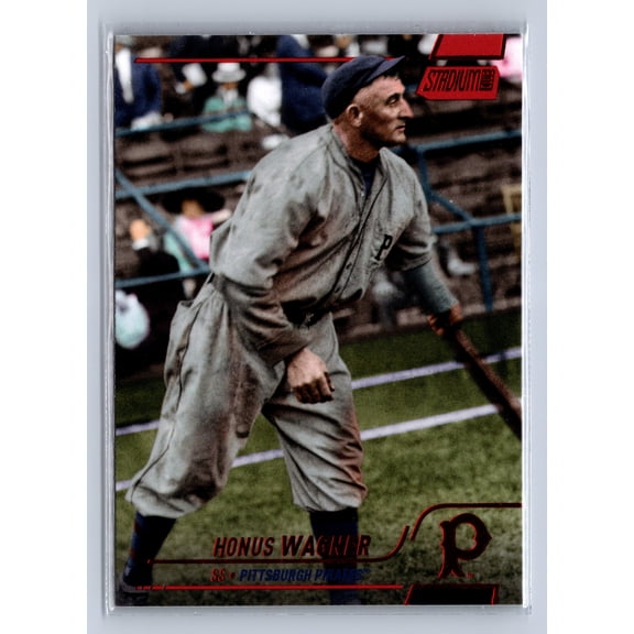 2021 Topps Stadium Club Honus Wagner #279 Red Foil Pittsburgh Pirates Baseball Card