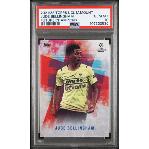 Graded 2021 Topps UEFA Champions League Future Champions Jude Bellingham PSA 10 Soccer Card