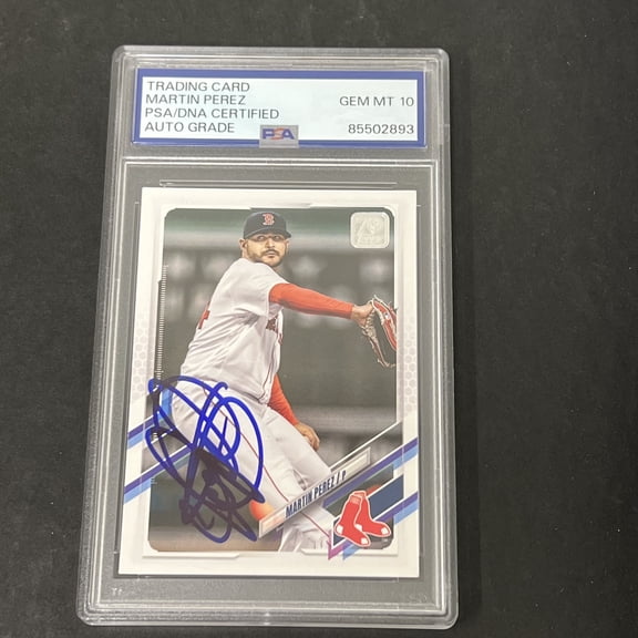 2021 Topps Update Series Martin Perez #US159 PSA Auto 10