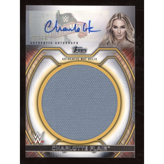 2021 Topps WWE Undisputed Charlotte Flair #M-CF Mat Relic Autograph /10