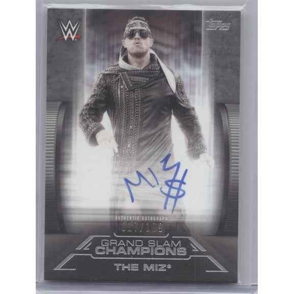 2021 Topps WWE Undisputed Grand Slam Champions The Miz Auto GA-TM /199 Wrestling Card