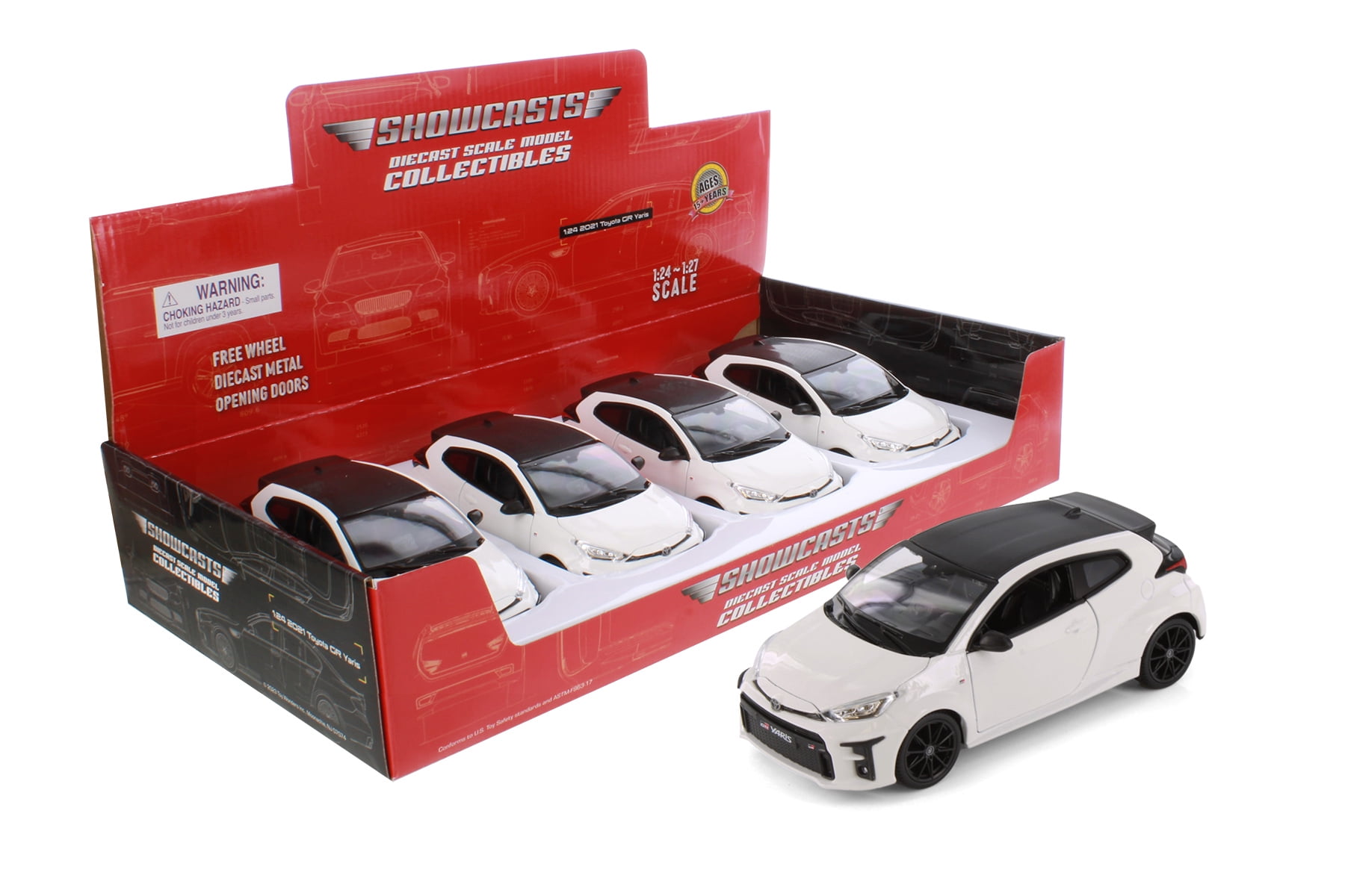 2021 Toyota GR Yaris, White - Showcasts 37909 - 1/24 Scale Diecast Model Car