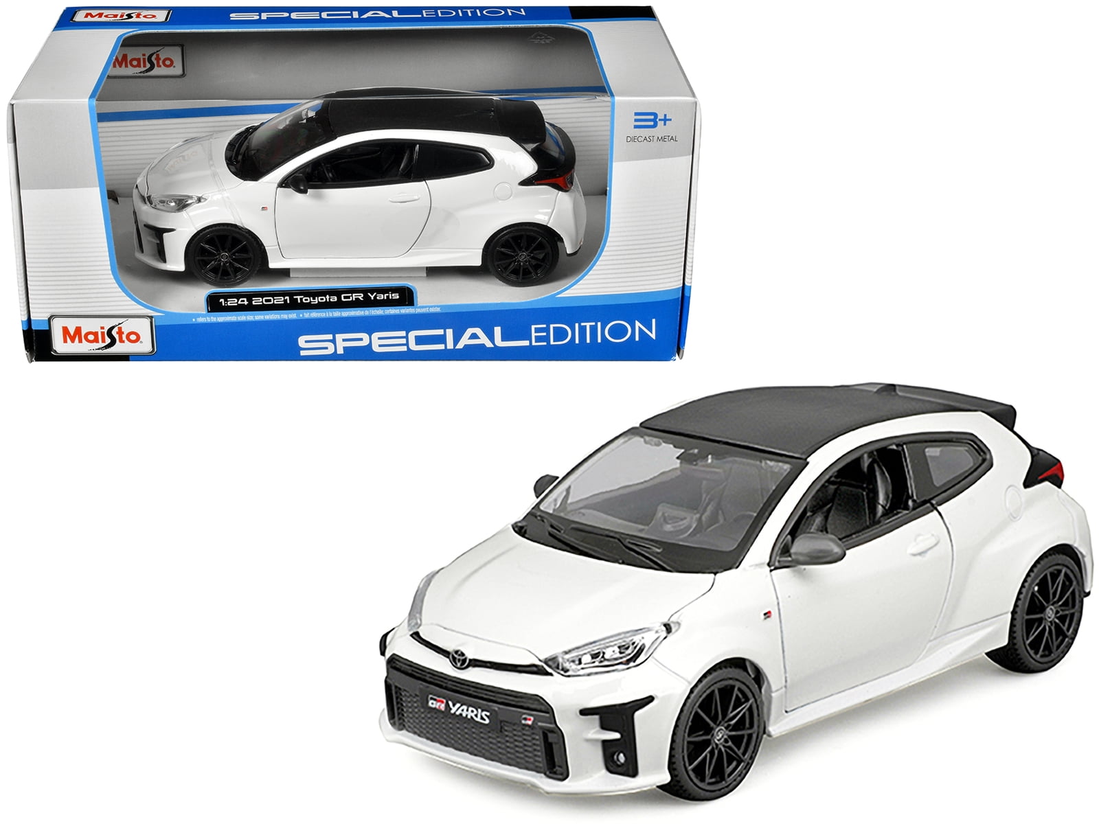 トヨタ GR Yaris ホワイト ミニカー 1/64 Amazon | POP RACE 1/64 GR Yaris Pandem White 完成品