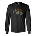 thumbnail image 1 of 2021 Tribe Happy New Year Festive Unisex Adult Long Sleeve T-shirt-Black-5xl, 1 of 4