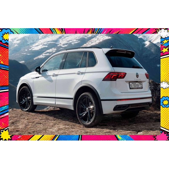 2021 Volkswagen Tiguan R Line RU - Pop Art Edition | 24x36 Inch Laminated Poster | Vibrant Colors & Stunning Detail Wall Art