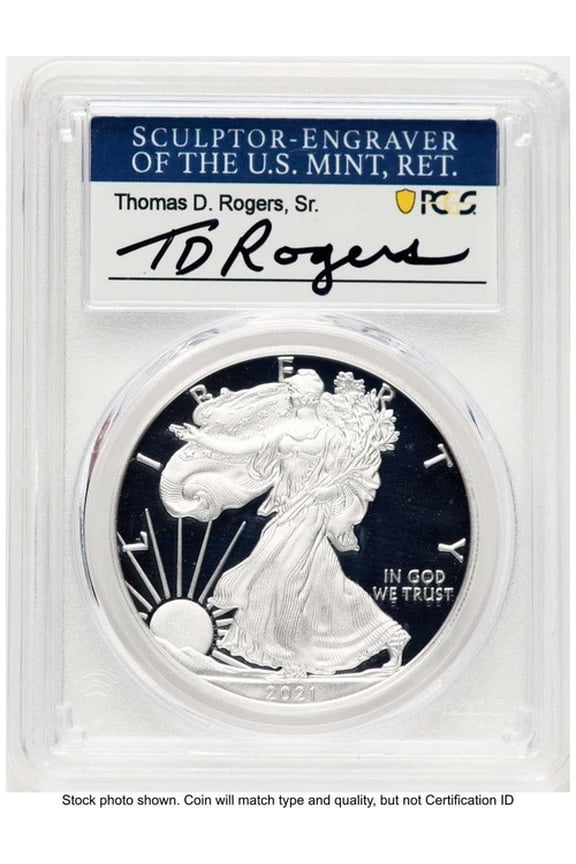 2021-W $1 Proof American Silver Eagle Coin PCGS PR70 DCAM - Type One - First Day of Issue - HAT779203017