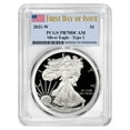 thumbnail image 1 of 2021-W Proof $1 Type 1 American Silver Eagle PCGS PR70DCAM FDOI Flag Label, 1 of 3