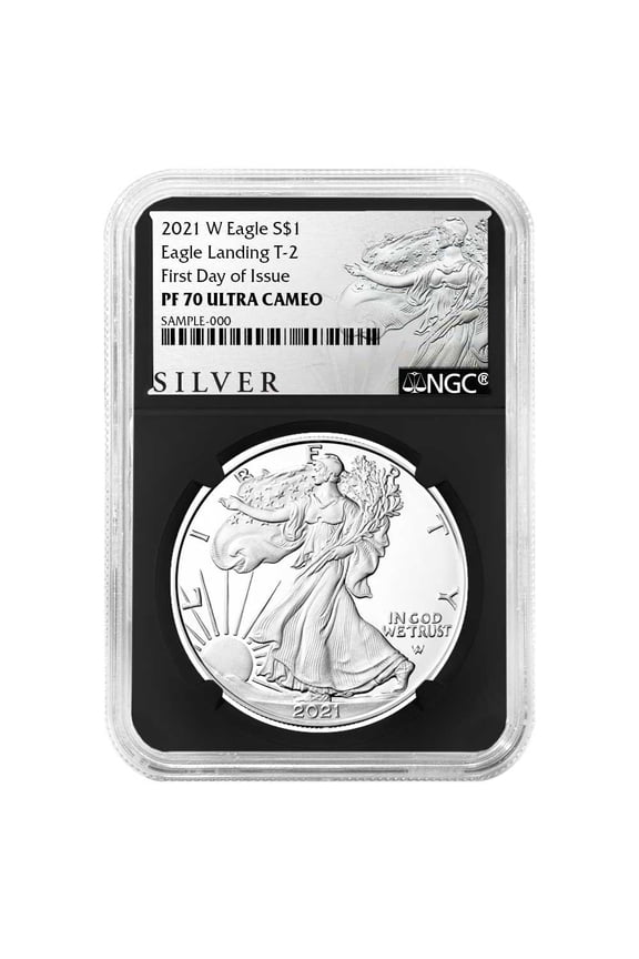 2021-W Proof $1 Type 2 American Silver Eagle NGC PF70UC FDI ALS Label Retro Core