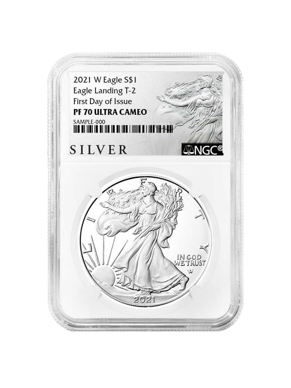 2021-W Proof $1 Type 2 American Silver Eagle NGC PF70UC FDI ALS Label