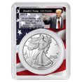 thumbnail image 1 of 2021-W Proof $1 Type 2 American Silver Eagle PCGS PR69DCAM FS Trump 45th President Label Flag Frame, 1 of 2