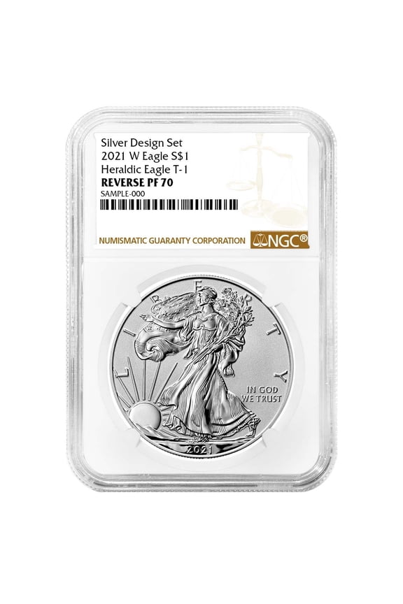 2021-W Reverse Proof $1 Type 1 American Silver Eagle NGC PF70 Brown Label