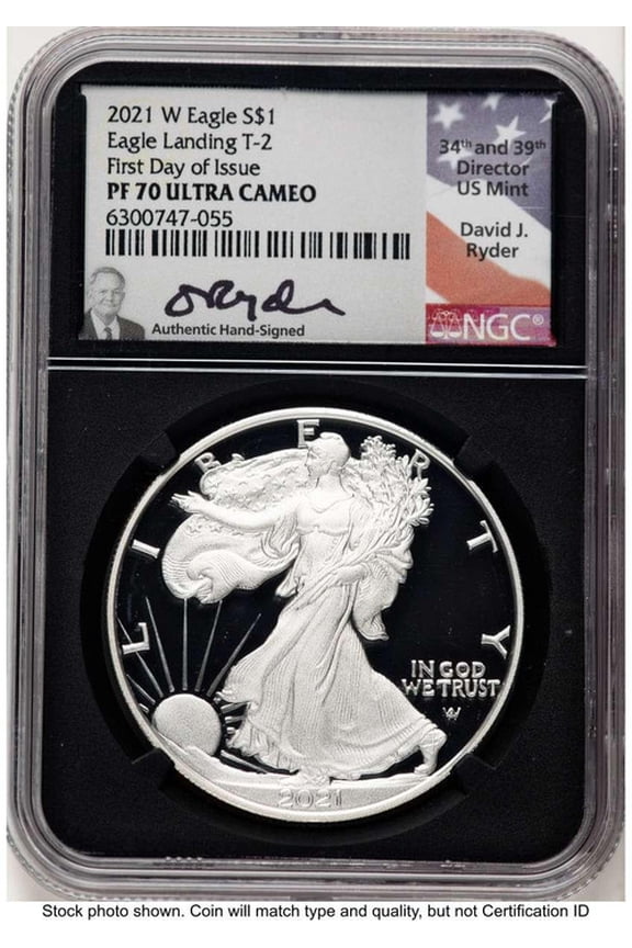 2021-W S$1 American Silver Eagle Coin NGC MS70, Type Two, First Day of Issue - HAT775875051