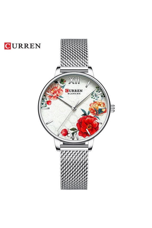 2021 Watch Curren Gold Women Stainless Steel Bracelet Case