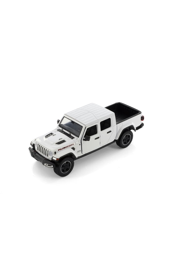 2021 White Jeep Gladiator Rubicon Pickup Truck, Showcasts 71368D - 1/27 Scale Diecast Model Car