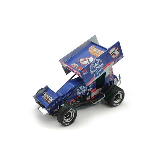 2021 Winged Sprint Car #5W Lucas Wolfe "Pabst Blue Ribbon Beer", Blue - Acme 1/18 scale Diecast Car