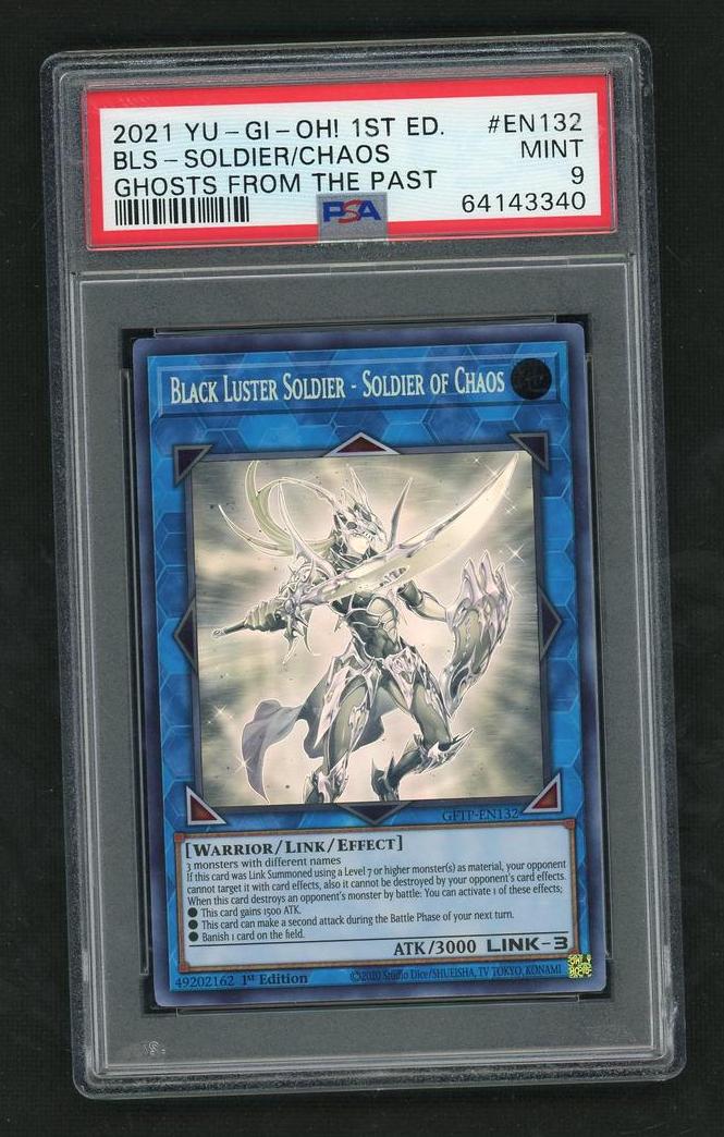 2021 Yu-Gi-Oh Ghosts From the Past 1st Edition Black Luster Soldier Soldier of Chaos #GFTPEN132 PSA 9