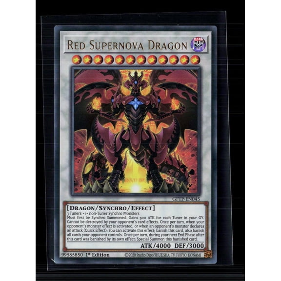 2021 Yu-Gi-Oh! Ghosts From the Past Red Supernova Dragon 1st Edition