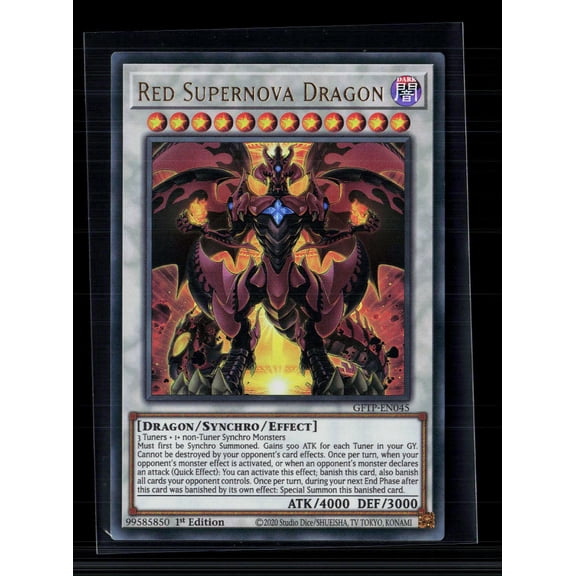 2021 Yu-Gi-Oh! Ghosts From the Past Red Supernova Dragon 1st Edition
