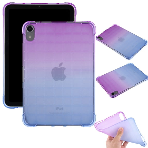 2021 iPad Mini (6th Generation) Case 8.3 Inch (Model A2567 /A2568 /A2569) - TECH CIRCLE [Translucent Back] Colorful Cute Case Slim Fit Lightweight Silicone Portable Cover (Purple Blue)