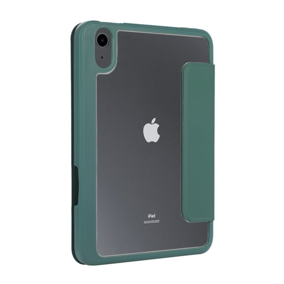 2021 iPad Mini Case (6th Generation) - TECH CIRCLE Magnetic Trifold Stand Lightweight Case [Clear Back Cover] Flip Folio Leather Protective Cover Shell for New Apple iPad Mini 8.3-Inch (Dark  Green)
