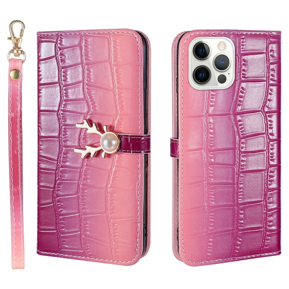 2021 iPhone 13 Pro Max Case 6.7 Inch - TECH CIRCLE [Faux Leather/Silicone] Composite Case with Card Holders, Protective Lightweight Flip Stand Cover, Portable Colorful Carrying Case for Women (Purple)