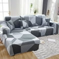thumbnail image 1 of 2021 new style printed L shape sofa covers for living room sofa protector anti-dust elastic stretch covers for corner sofa cover, 1 of 5