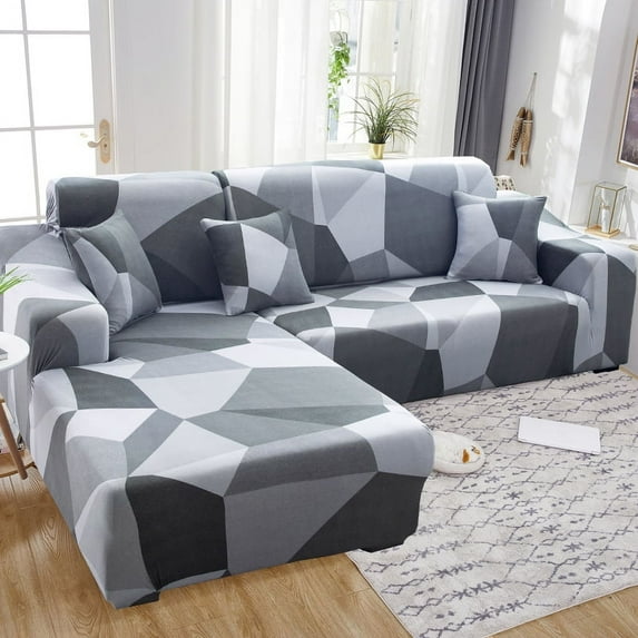 2021 new style printed L shape sofa covers for living room sofa protector anti-dust elastic stretch covers for corner sofa cover