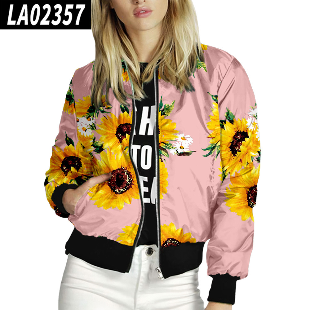 2021 new women‘s stand collar baseball uniform sunflower series Amazon