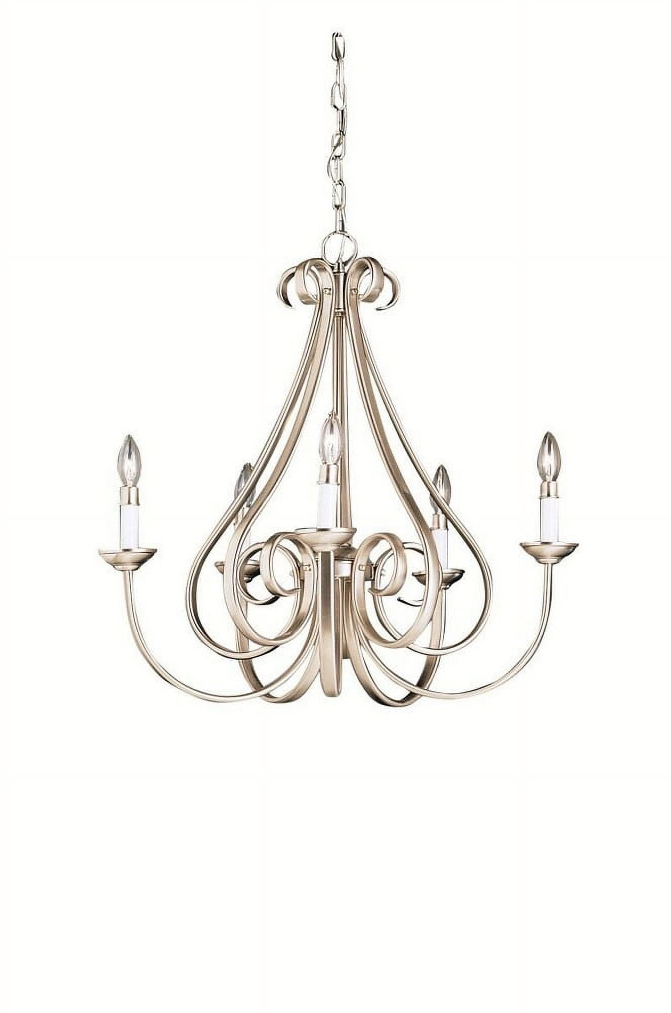 Dover 25" Brushed Nickel 5-Light Candle-Style Chandelier
