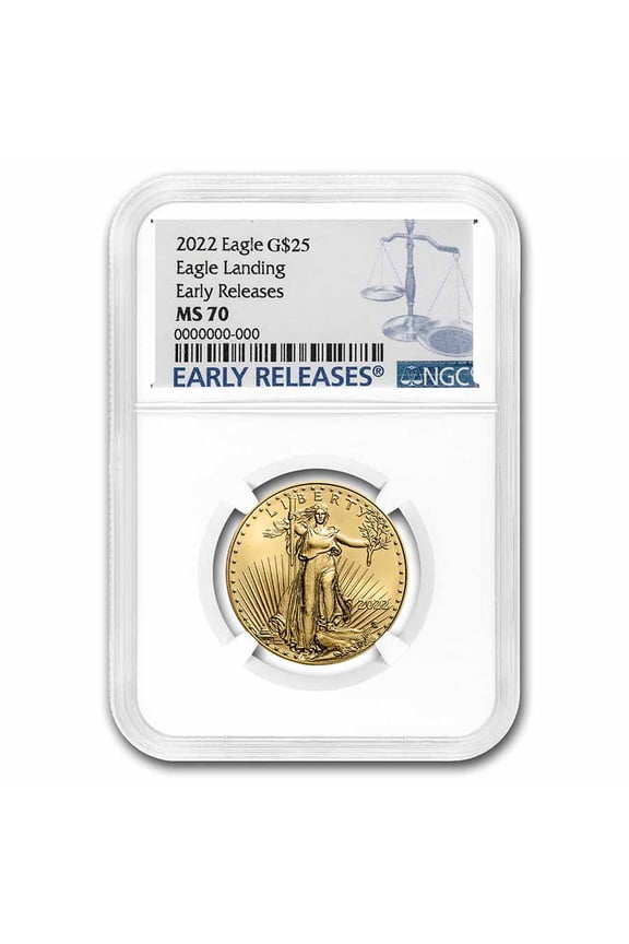 2022 1/2 oz American Gold Eagle MS-70 NGC (Early Releases)