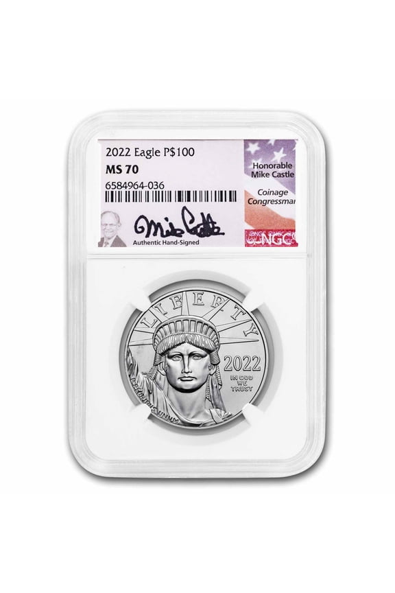 2022 1 oz American Platinum Eagle MS-70 NGC (Castle)